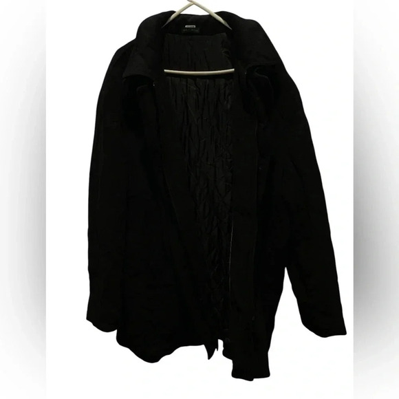 Ralph Lauren Men’s 100% Peacoat zip/button closure size 48L Black - Picture 3 of 6